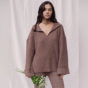 RESERVED - Indigo Luna Winterfall Sweater - Clove